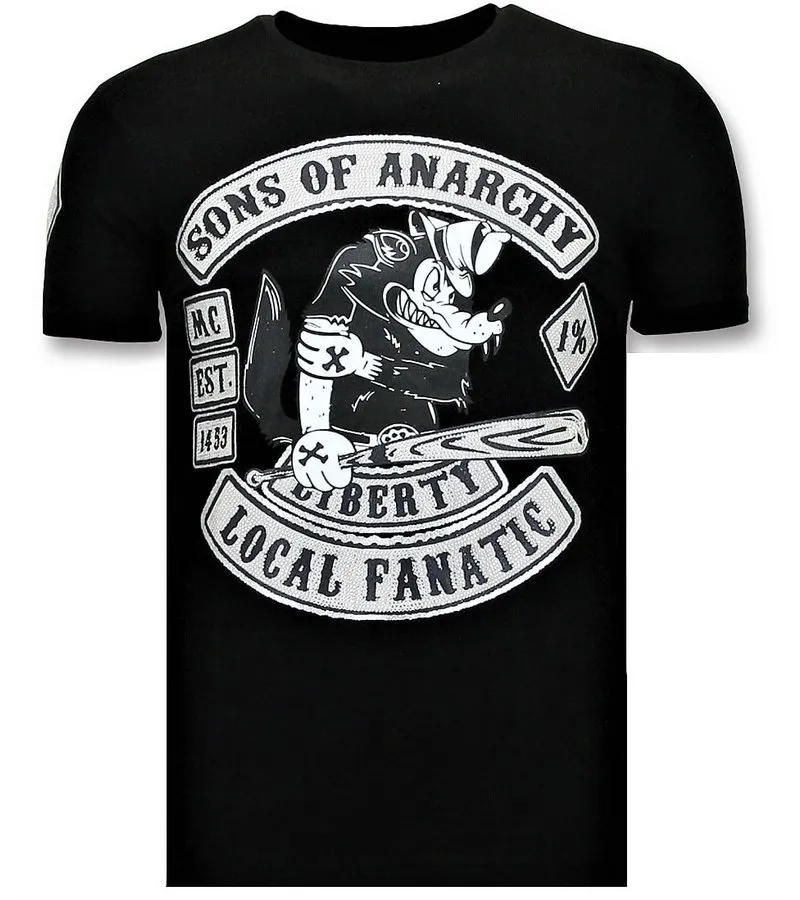 CAMISETAS HOMBRE  SONS OF ANARCHY   NEGRO